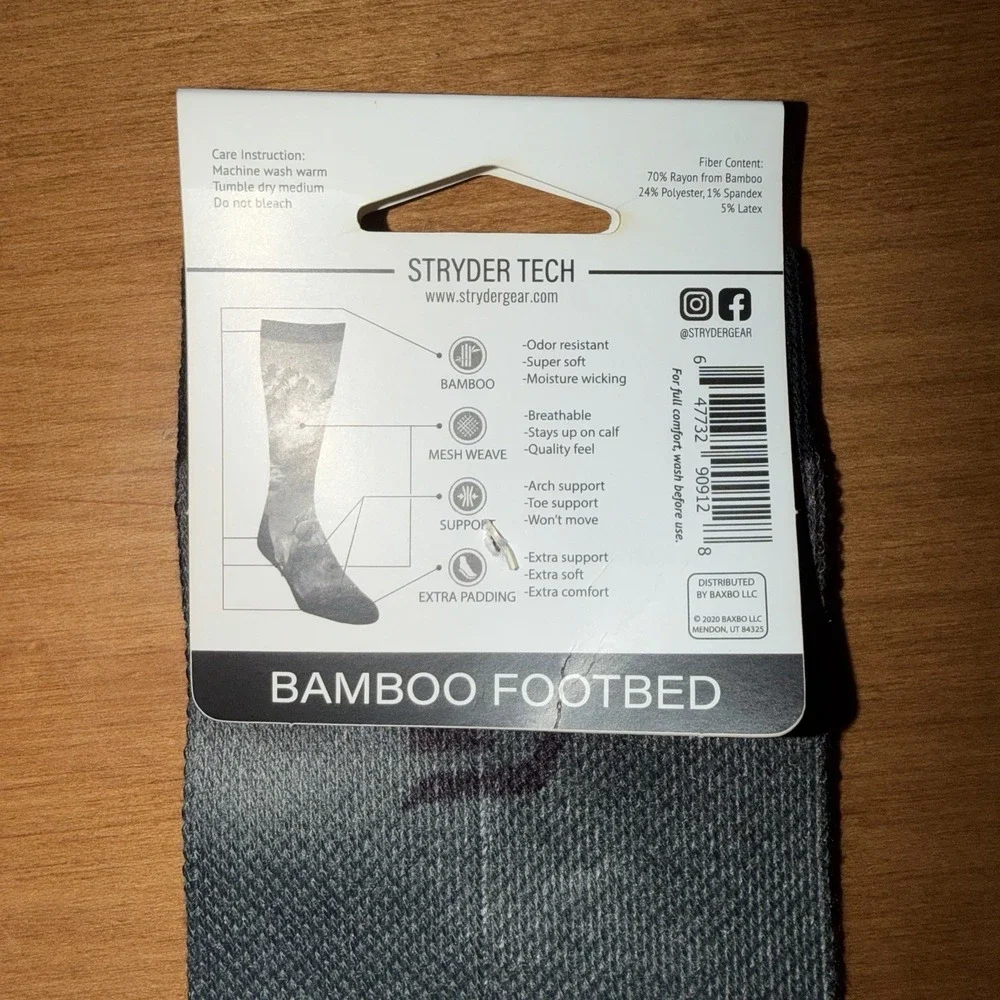 NEW Stryder Gear Rayon Made From‎ Bamboo Performance Socks San Francisco OS